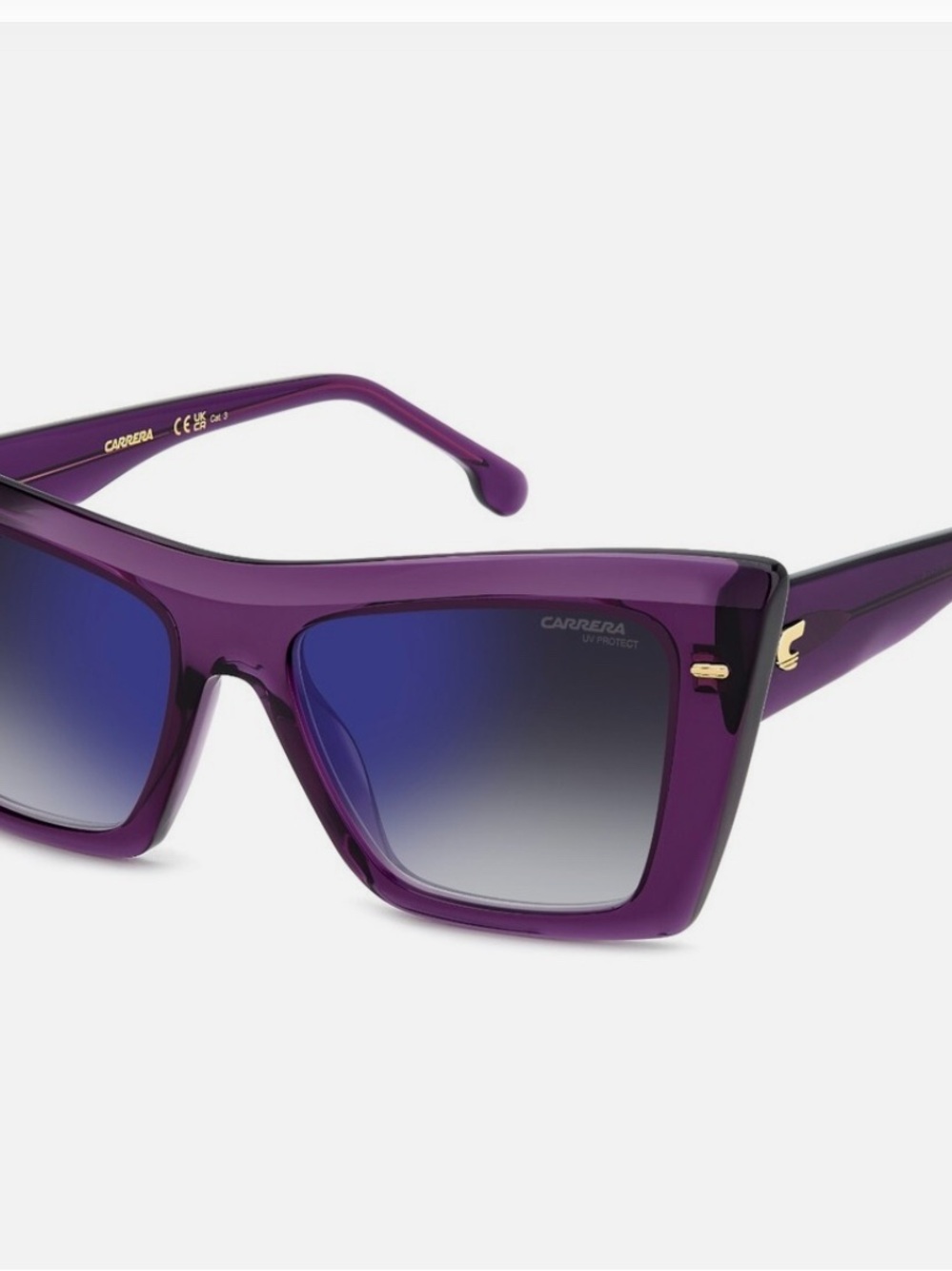Carrera Purple Frame Sunglasses with Blue Gradient Lenses